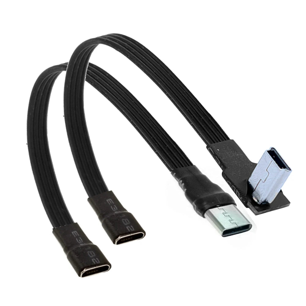 5CM 10CM 90 Degree Up Down Left Right Micro USB 2.0 Male to Micro B Mini type-c usb Female Extension Cable 5CM-300CM
